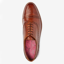 Load image into Gallery viewer, Tan Leather Toe Cap Oxford Shoes (Men) - Allsport