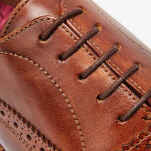 Load image into Gallery viewer, Tan Leather Toe Cap Oxford Shoes (Men) - Allsport