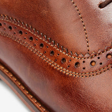 Load image into Gallery viewer, Tan Leather Toe Cap Oxford Shoes (Men) - Allsport