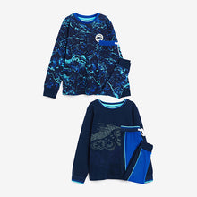 Load image into Gallery viewer, 2 Pack Blue Gamer Pyjamas (3-12yrs) - Allsport