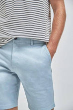 Load image into Gallery viewer, Light Blue Slim Fit Stretch Chino Shorts - Allsport