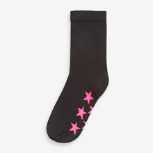 Load image into Gallery viewer, Black Stars 7 Pack Cotton Rich Socks - Allsport