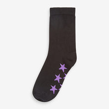 Load image into Gallery viewer, Black Stars 7 Pack Cotton Rich Socks - Allsport