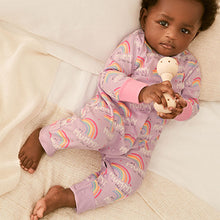 Load image into Gallery viewer, Baby Sleepsuit Lilac Purple Mummy (0-18mths)