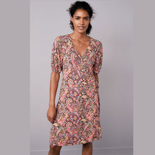 Load image into Gallery viewer, Paisley Print Crepe Wrap Dress - Allsport