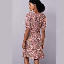 Load image into Gallery viewer, Paisley Print Crepe Wrap Dress - Allsport