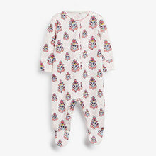 Load image into Gallery viewer, Pink 3 Pack Paisley Sleepsuits (0mths-18mths) - Allsport