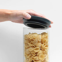 Load image into Gallery viewer, BRABANTIA 1.9L Stackable Glass Jar, Dark Grey