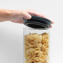 Load image into Gallery viewer, BRABANTIA 1.1L Stackable Glass Jar, Dark Grey