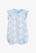 Load image into Gallery viewer, Blue 3 Pack Floral Rompers (up to 18 months) - Allsport