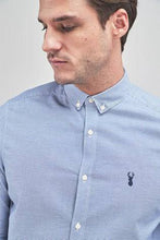 Load image into Gallery viewer, LONG SLEEVE STRETCH OXFORD SHIRT BLUE - Allsport