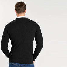 Load image into Gallery viewer, Black Crew Neck  Mock Shirt Jumper