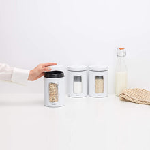 Load image into Gallery viewer, BRABANTIA Window Canister Set, 1.4L, White