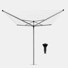 Load image into Gallery viewer, Brabantia 40m Rotary Dryer Topspinner with Concrete Tube, Ø 45 mm - Metallic Grey
