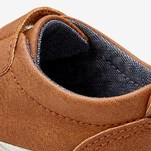 Load image into Gallery viewer, Tan Brown Baby Two Strap Pram Shoes (0-18mths)