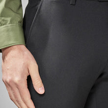 Load image into Gallery viewer, Black Skinny Fit Stretch Tonic Suit: Trousers - Allsport