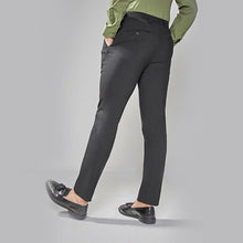 Load image into Gallery viewer, Black Skinny Fit Stretch Tonic Suit: Trousers - Allsport