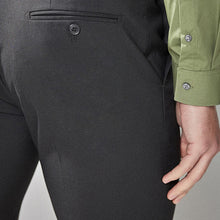 Load image into Gallery viewer, Black Skinny Fit Stretch Tonic Suit: Trousers - Allsport