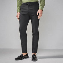 Load image into Gallery viewer, Black Skinny Fit Stretch Tonic Trousers - Allsport