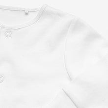 Load image into Gallery viewer, White 5 Pack Essentials Baby Sleepsuits (0-18mths)