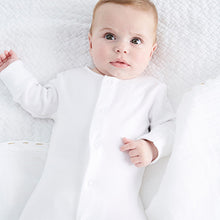 Load image into Gallery viewer, White 5 Pack Essentials Baby Sleepsuits (0-18mths)
