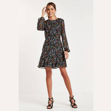 Load image into Gallery viewer, Black Floral Flippy Dress - Allsport