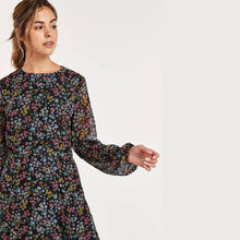 Load image into Gallery viewer, Black Floral Flippy Dress - Allsport