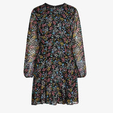 Load image into Gallery viewer, Black Floral Flippy Dress - Allsport