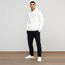 Load image into Gallery viewer, Black Straight Fit Cotton Stretch Cargo Trousers - Allsport