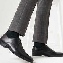Load image into Gallery viewer, Black Leather Plain Derby Shoes
