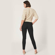 Load image into Gallery viewer, Black Elastic Back Tapered Trousers - Allsport