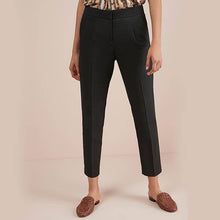Load image into Gallery viewer, Black Elastic Back Tapered Trousers - Allsport