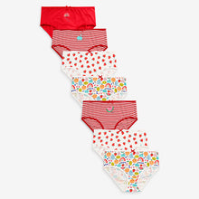 Load image into Gallery viewer, 7 Pack Red/ White Fruit Character Briefs (2-12yrs) - Allsport
