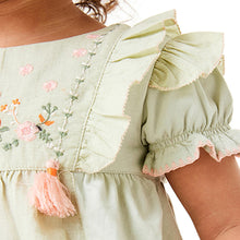 Load image into Gallery viewer, Mint Green Tassel Embroidered Blouse (3mths-6yrs) - Allsport