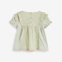 Load image into Gallery viewer, Mint Green Tassel Embroidered Blouse (3mths-6yrs) - Allsport