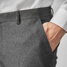 Load image into Gallery viewer, Grey Tailored Fit Puppytooth Suit: Trousers - Allsport