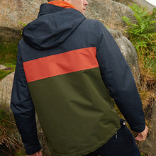Load image into Gallery viewer, Navy/Khaki Green Mr Blue Sky Zip Through Jacket