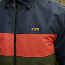 Load image into Gallery viewer, Navy/Khaki Green Mr Blue Sky Zip Through Jacket