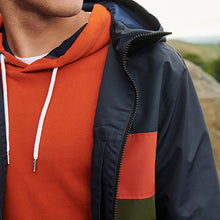 Load image into Gallery viewer, Navy/Khaki Green Mr Blue Sky Zip Through Jacket