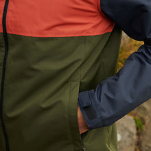 Load image into Gallery viewer, Navy/Khaki Green Mr Blue Sky Zip Through Jacket