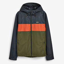 Load image into Gallery viewer, Navy/Khaki Green Mr Blue Sky Zip Through Jacket