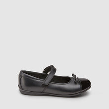 Load image into Gallery viewer, Black Leather Patent Toe Cap Mary Jane Shoes