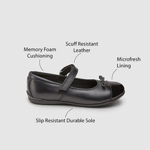 Load image into Gallery viewer, Black Leather Patent Toe Cap Mary Jane Shoes