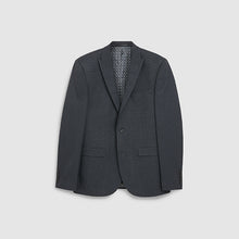 Load image into Gallery viewer, Navy Blue Skinny Fit Puppytooth Suit: Jacket - Allsport