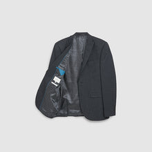 Load image into Gallery viewer, Navy Blue Skinny Fit Puppytooth Suit: Jacket - Allsport