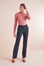 Load image into Gallery viewer, Navy Tailored Boot Cut Trousers - Allsport