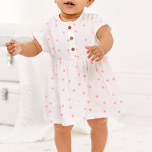 Load image into Gallery viewer, White Geo Jersey Dress (0mths-12mths) - Allsport