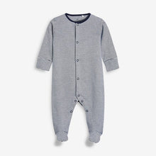 Load image into Gallery viewer, 4 Pack Blue Sleepsuits (UP TO 1MTH) - Allsport