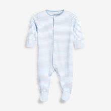 Load image into Gallery viewer, 4 Pack Blue Sleepsuits (UP TO 1MTH) - Allsport