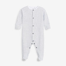 Load image into Gallery viewer, 4 Pack Blue Sleepsuits (UP TO 1MTH) - Allsport